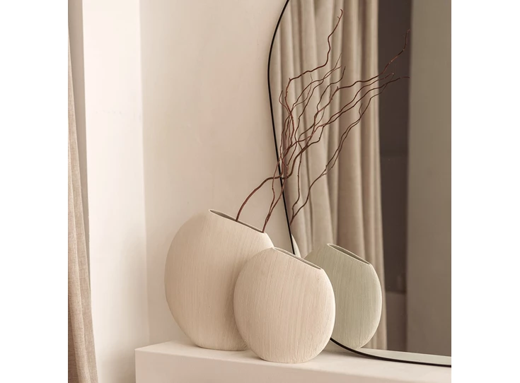 Vaas 30xh29cm beige vico sfeerbeeld