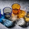 Zora glas oker 21cl - set4 sfeerbeeld
