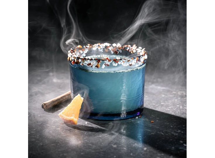 Zora glas 21cl dark blue - set4 sfeer