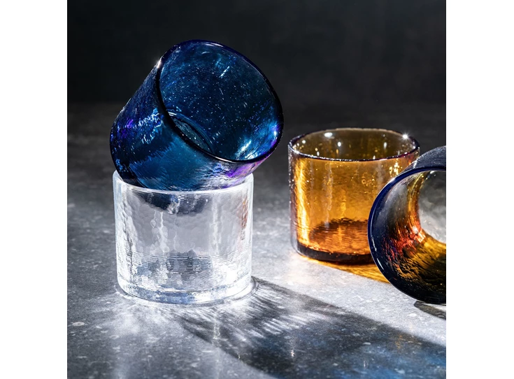 Zora glas 21cl dark blue - set4 sfeerbeeld