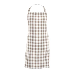 Schort Gingham taupe
