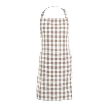 Schort Gingham taupe