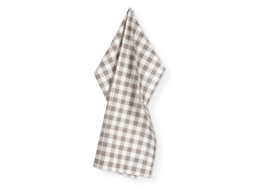 Keukenhanddoek Gingham taupe - set2