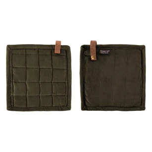 Pannenlap Velmar olijfgroen - set2