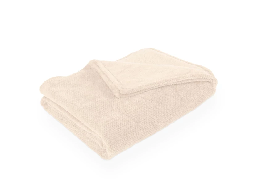 Plaid PIPPA – jacquard flanel – 150x200 cm, ivoor