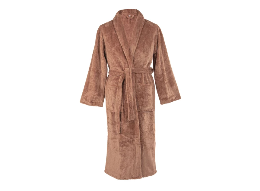 Bathrobe Jacquard flanel Pippa S/M mokka
