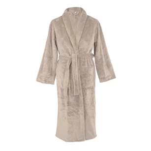 Bathrobe Jacquard flanel Pippa S/M taupe