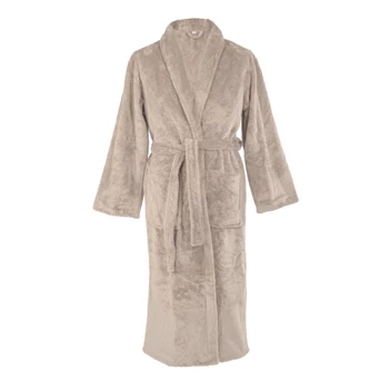 Bathrobe Jacquard flanel Pippa S/M taupe