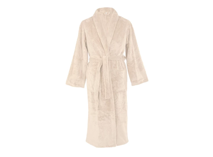 Bathrobe Jacquard flanel Pippa L/XL ivoor