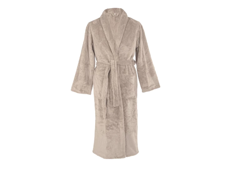 Bathrobe Jacquard flanel Pippa L/XL taupe