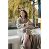 Bathrobe Jacquard flanel Pippa L/XL taupe sfeerbeeld