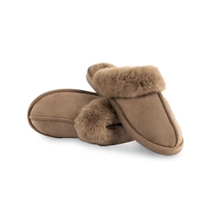 Snuggs Suede Pantoffels 36/37 taupe