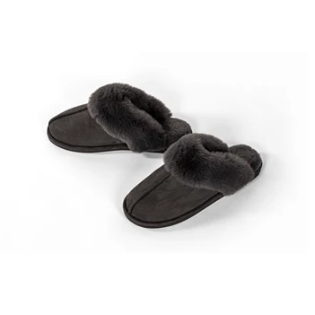 Snuggs Suede Pantoffels - 40/41 zwart