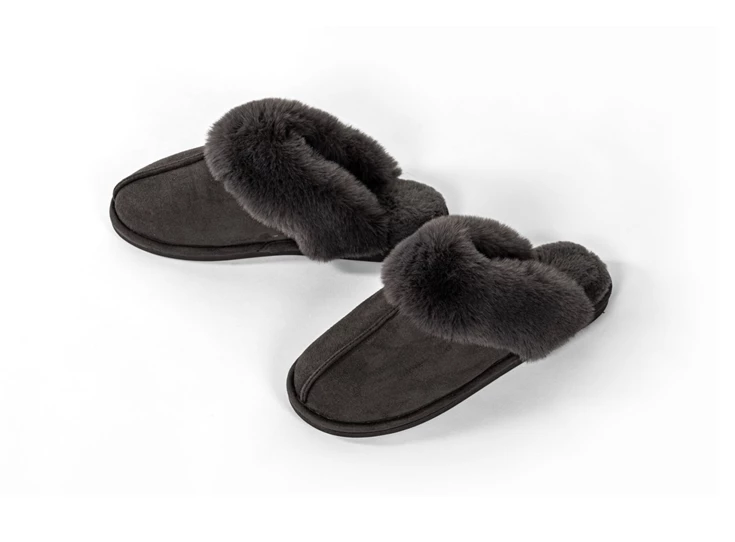 Snuggs Suede Pantoffels - 40/41 zwart
