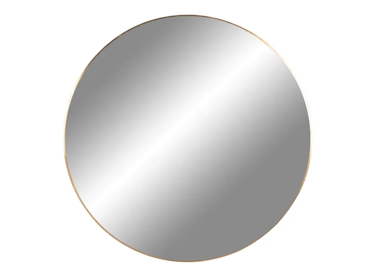 Jersey moirror, steel, brass look Ø100cm