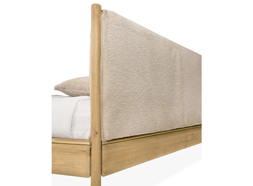 Achterkant Bedkader Oak Pi Bed Cover Cloud 52071 160x200 Ethnicraft