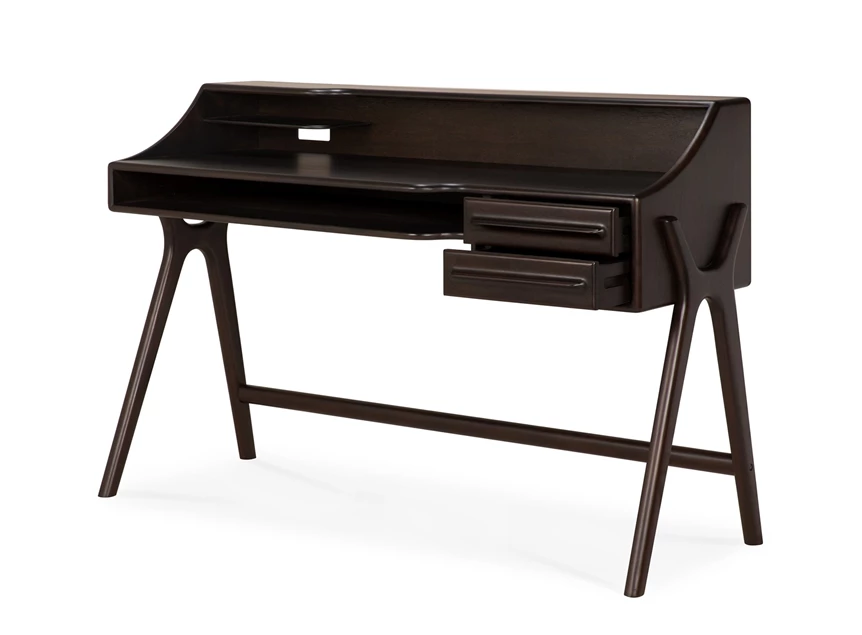 Laden open Bureau Mahogany Flow Rose Brown Desk 35089 Ethnicraft