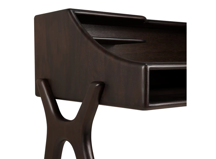 Zijkant Bureau Mahogany Flow Rose Brown Desk 35089 Ethnicraft