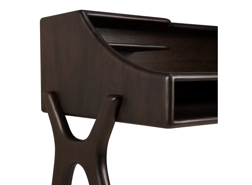 Zijkant Bureau Mahogany Flow Rose Brown Desk 35089 Ethnicraft