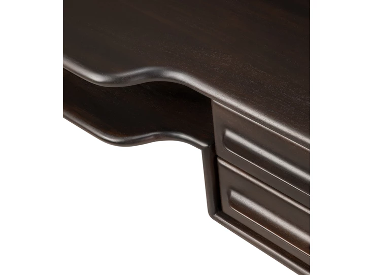 Organisch afgerond Bureau Mahogany Flow Rose Brown Desk 35089 Ethnicraft