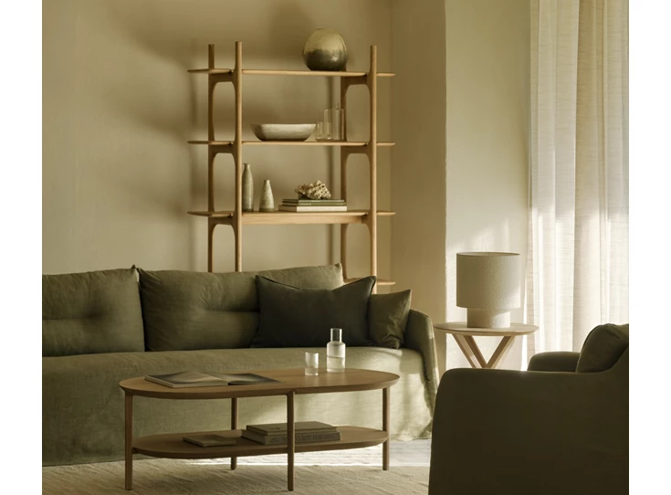 Zijkant Boekenrek Oak Pi Rack 51347 Ethnicraft