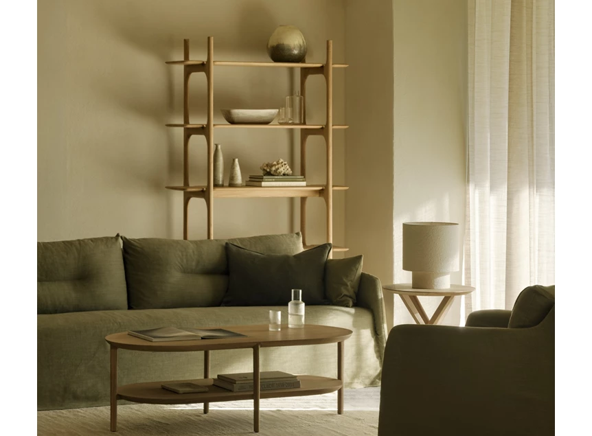 Zijkant Boekenrek Oak Pi Rack 51347 Ethnicraft