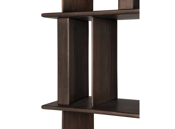 Zijde Boekenrek Mahogany Block Espresso Rack 35176 Ethnicraft