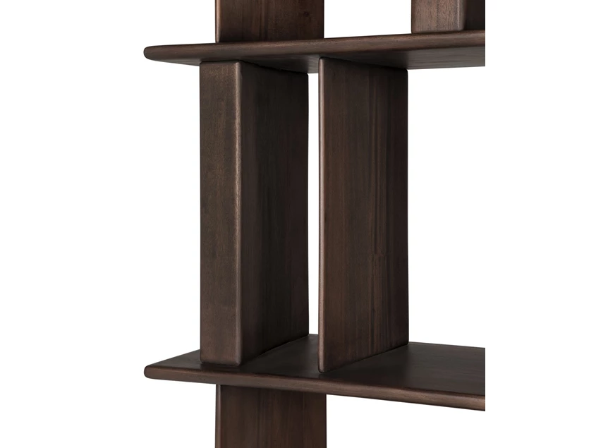 Zijde Boekenrek Mahogany Block Espresso Rack 35176 Ethnicraft