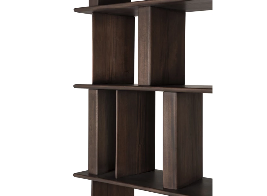 Schappen Boekenrek Mahogany Block Espresso Rack 35176 Ethnicraft