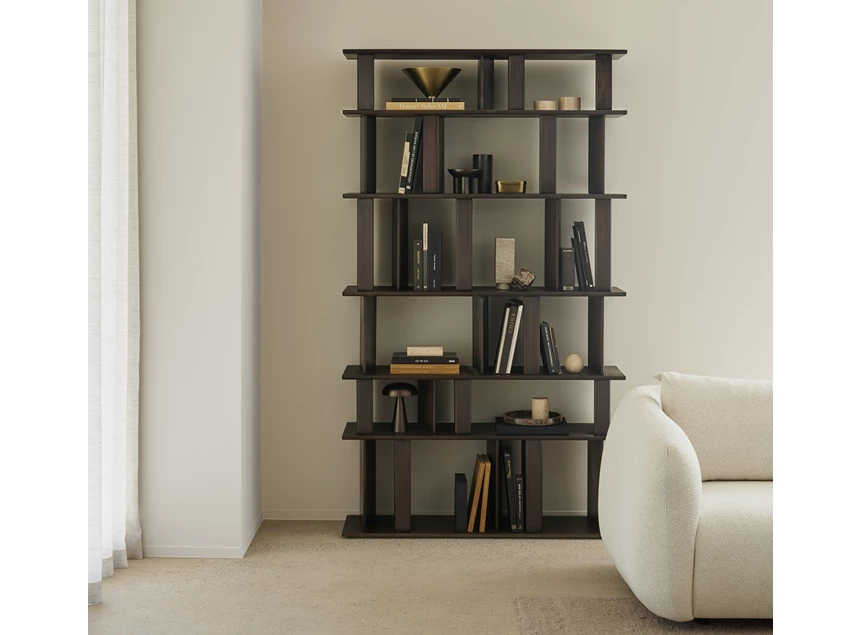 Sfeerfoto Boekenrek Mahogany Block Espresso Rack 35176 Ethnicraft