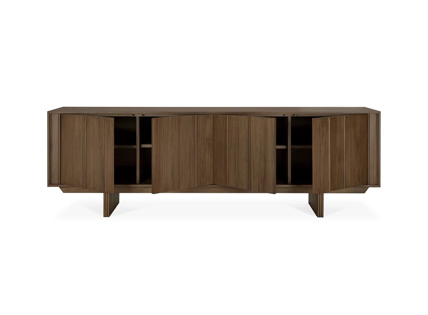 Open Dressoir Teak Pillar Wild Brown Sideboard 14323 Ethnicraft