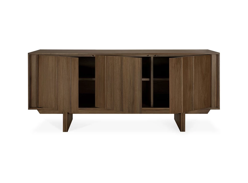 Open Dressoir Teak Pillar Wild Brown Sideboard 14322 Ethnicraft