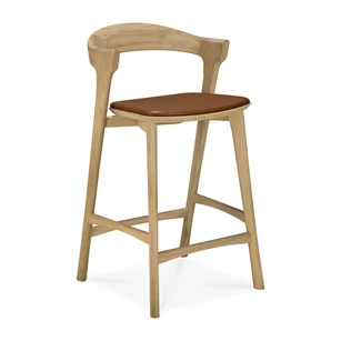 Lage barstoel Oak Bok Cognac Counter Stool 51564 Ethnicraft