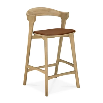 Lage barstoel Oak Bok Cognac Counter Stool 51564 Ethnicraft