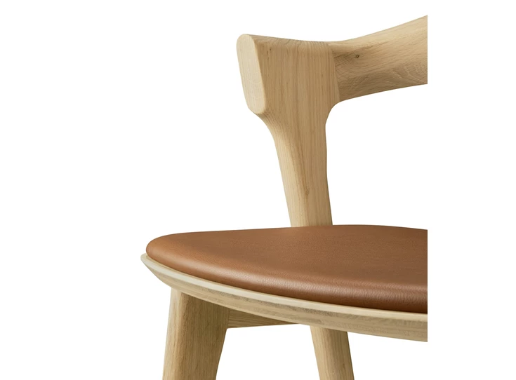 Zijkant Lage barstoel Oak Bok Cognac Counter Stool 51564 Ethnicraft