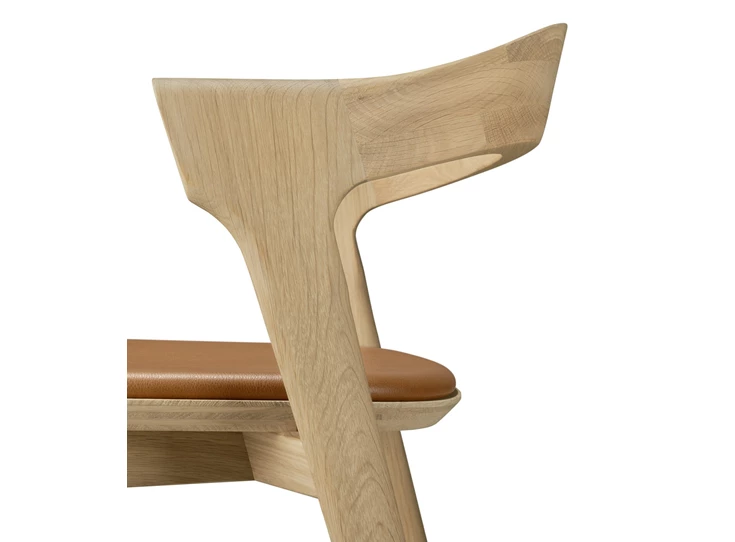 Armleuning Lage barstoel Oak Bok Cognac Counter Stool 51564 Ethnicraft