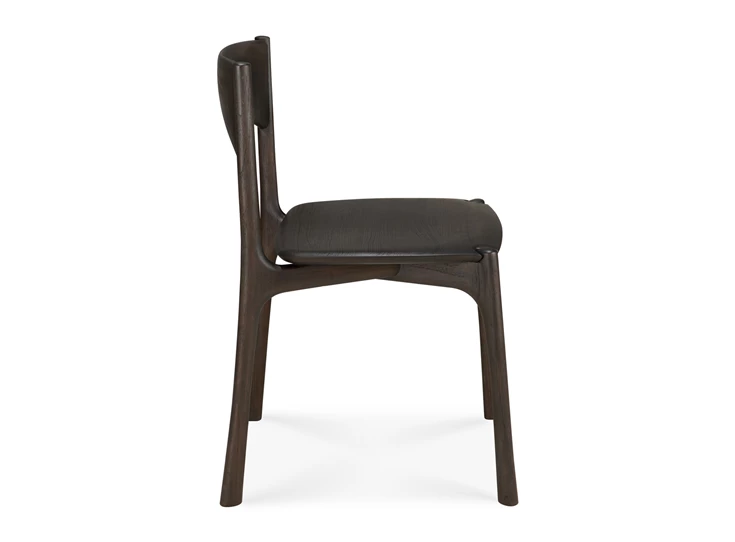 Zijkant Stoel Teak Pi Dark Brown Dining Chair without armrest 11574 Ethnicraft