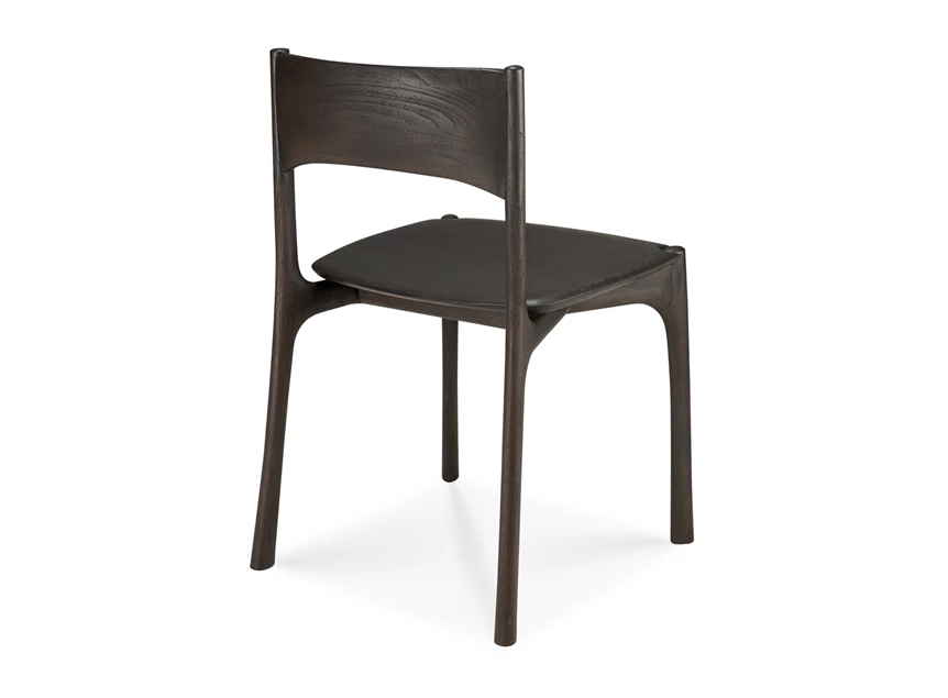 Achterkant Stoel Teak Pi Dark Brown Dining Chair without armrest 11574 Ethnicraft