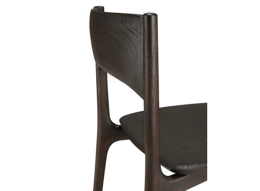 Zijde Stoel Teak Pi Dark Brown Dining Chair without armrest 11574 Ethnicraft