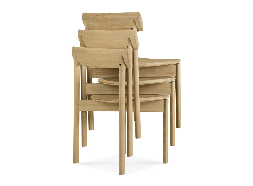 Stapelbaar Stoel Oak Risu Dining Chair 50078 Ethnicraft