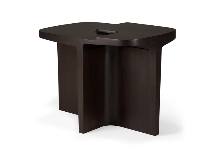 Gedraaid Bijzettafel Mahogany Brutalist Rose Brown Side Table 35160 Ethnicraft