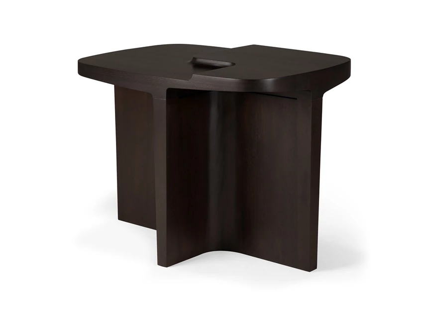 Gedraaid Bijzettafel Mahogany Brutalist Rose Brown Side Table 35160 Ethnicraft
