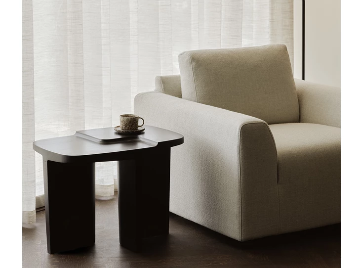 Sfeer gedraaid Bijzettafel Mahogany Brutalist Rose Brown Side Table 35160 Ethnicraft