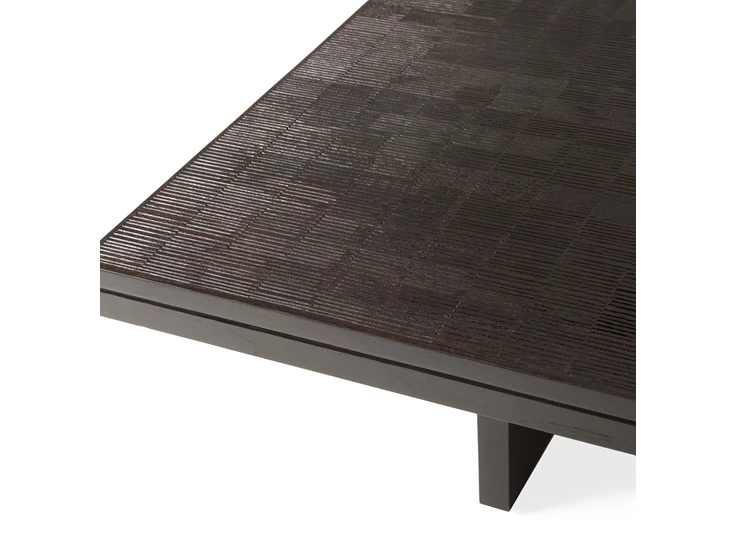 Bovenkant Salontafel Teak Grooves Off Black Coffee Table 12257 Ethnicraft