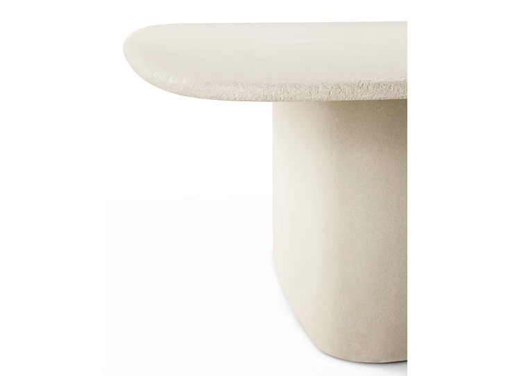 Bladrand Eettafel Elements Dining Table Pebble Microcement Off White 26426 Ethnicraft
