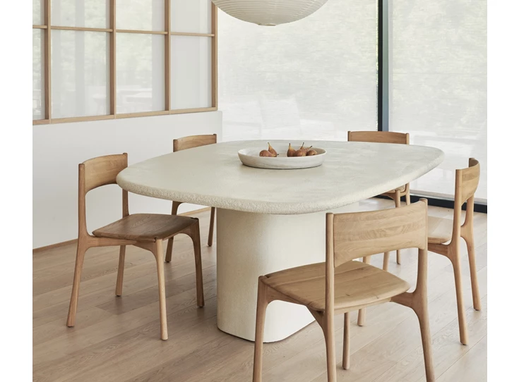 Sfeerfoto Eettafel Elements Dining Table Pebble Microcement Off White 26426 Ethnicraft