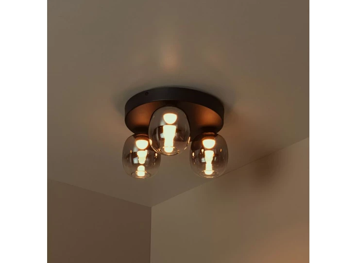 Tamino plafondlamp zwart sfeer