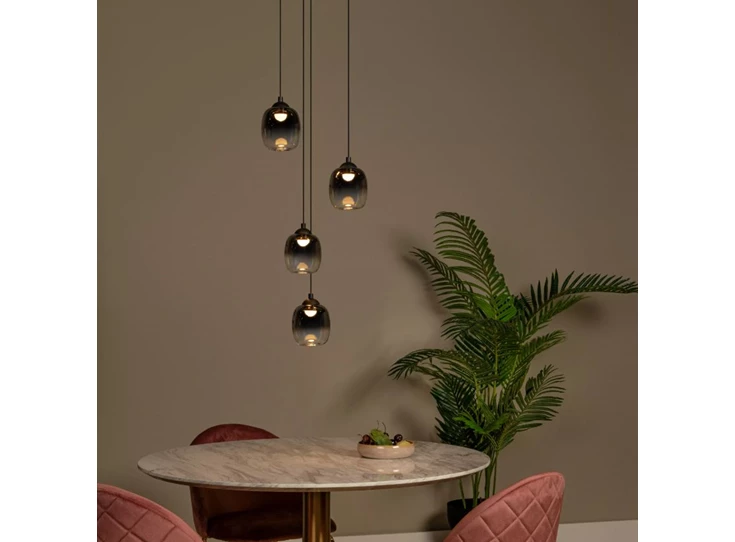 Tamino hanglamp zwart 36cm sfeer