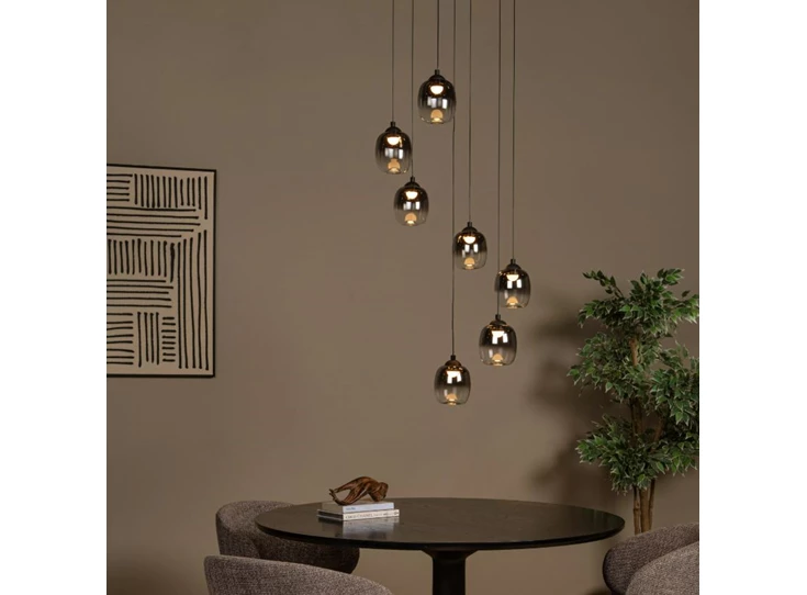 Tamino hanglamp zwart 52cm sfeer