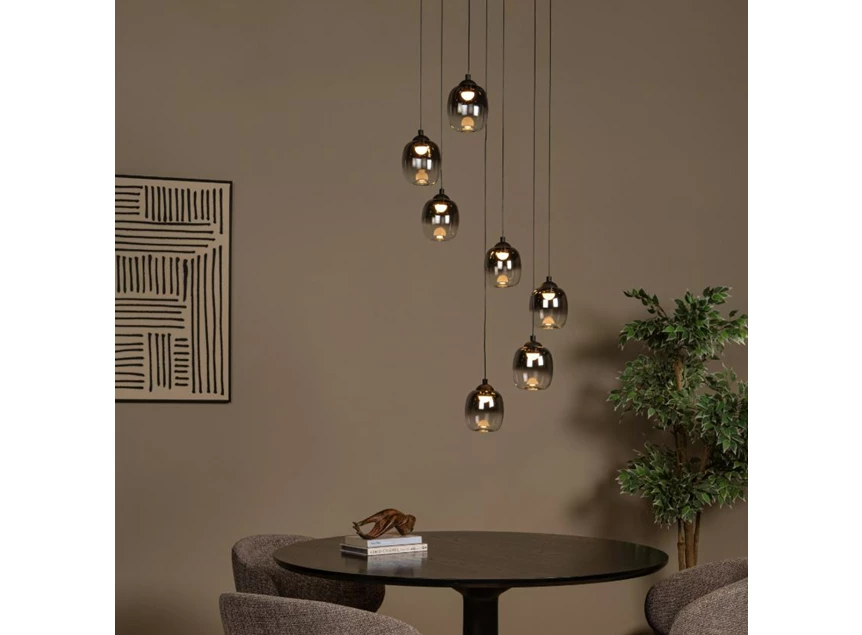 Tamino hanglamp zwart 52cm sfeer